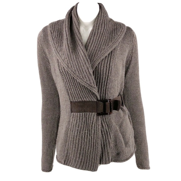 Soft Surroundings Sweaters - Soft Surroundings Sweater Small Gray Buckle Waist